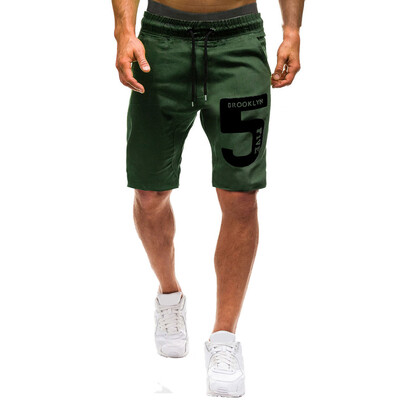 

Tailored Men Summer Letters Casual Elastic Joggings Sport Solid Baggy Pockets Short Pant