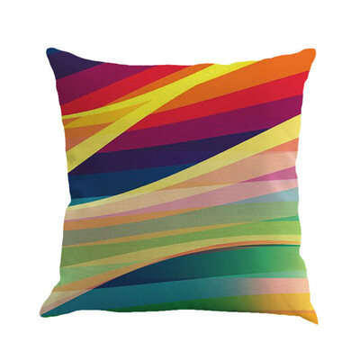 

〖Follure〗Geometry Painting Linen Cushion Cover Throw Pillow Case Sofa Home Decor