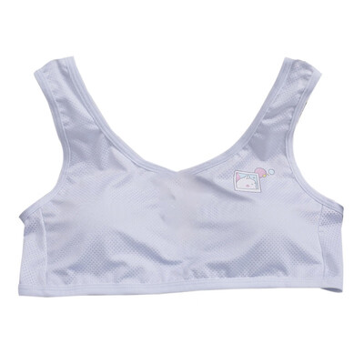 

New Teens Cotton Girls Bra Sports Underwear for Teenager White Print Girl Training Bra Children Kids Underwear Clothing