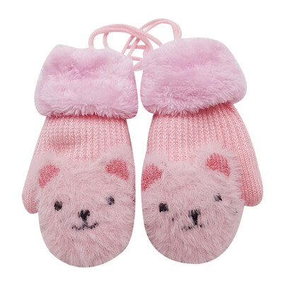 

New Arrival Winter Baby Boys Girls Knitted Gloves Warm Rope Full Finger Mittens Gloves for Children Toddler Kids CT