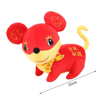 

New Gifts For The New Year Plush Rat Mascot Doll Plush Toy Tang suit Zodiac 2020 Chinese New Year Zodiac Animal Mascot Toys Gift