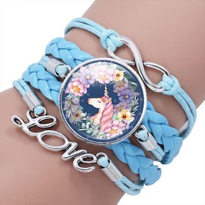 

16 Styles Children Cartoon Unicorn Multilayer Bracelet Birthday Gift