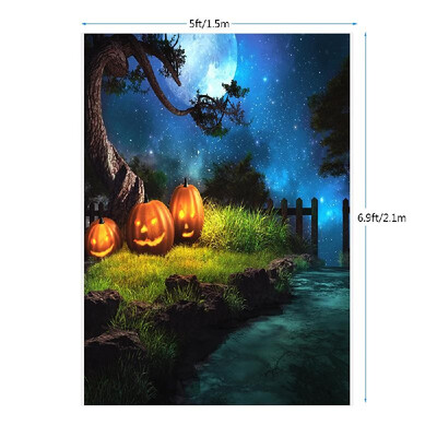 

69 5ft21 15m Halloween Backdrop Photography Background Decoration Pumpkin Pattern for DSLR Camera Photo Studio
