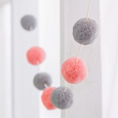 

DIY Handmade Colored Pom Pom Ball Decoration Baby Kids Tent Room Decor Accessory Wall Hanging Macaron Ball Decor For Girls Room