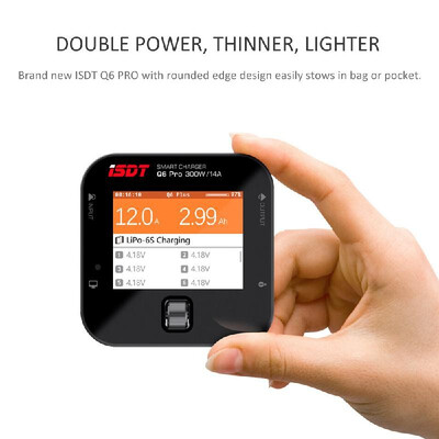 

ISDT Q6 PRO 300W14A Smart Balance Battery Charger for LiFe Lilon LiPo LiHv 1-6S Pb 1-12S NiMH Cd 1-16S