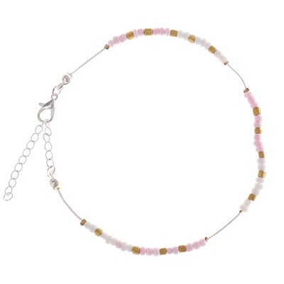 

Summer Holiday Beach Gold Chain Beads Turquoise Anklet Womans Jewelry
