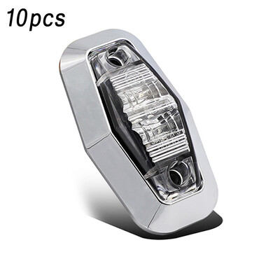 

10pcs Car Truck Side Marker Indicators Lights 12V 2 LED Lamp 6000K Waterproof US