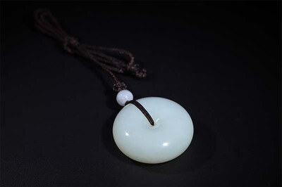 

WANYANSHAOHUA Xinjiang Hetian white jade seed material pendant jewelry accessories 18386-8067