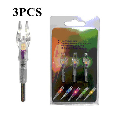 

3PCS New Archery LED Lighted Arrow Nocks Hunting Arrow Tail 42mm 5 Colors