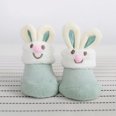 

Newborn Toddler Baby Boy Girl Socks Cute Bunny Ears Floor Socks Anti-Slip Baby Step Sock