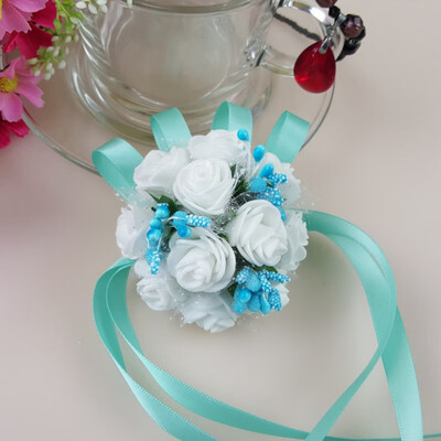 

Creative Artificial Wrist Flower Bridesmaid Sisters Hand Flowers Artificial Bride Flowers Wedding Decoration Flower