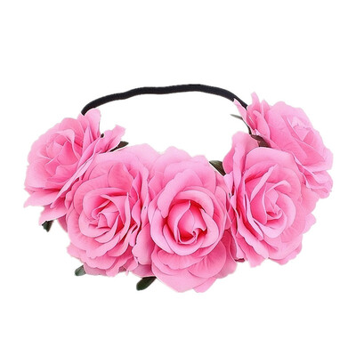 

Wedding Flower Girls Crown Wreath Adjustable Vine Wire Sweet Garland Bridesmaid Hair Bands Accessories