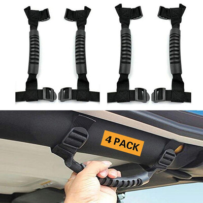 

Gobestart 4 Pcs Rall Bar Grab Handles For Jeep Wrangler Heavy Duty Grip Handle Accessories