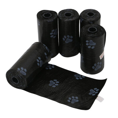 

5 Rolls75Pcs Printed Dog Garbage Poop Refill Bags Pick Up Trash bag Pet Supplie