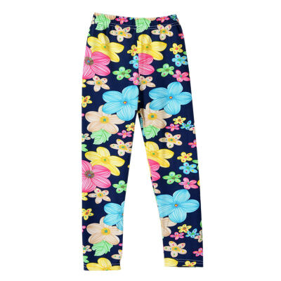 

New 2-13Y Children Girls Leggings Kids Butterfly Floral Flower Print Pants Girls Pants