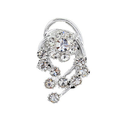 

Plated Accessories Silver Plated Individual Crystal Selling Collar Collar Pin Brooch Silver Brooch Unique Dress Woman Pin