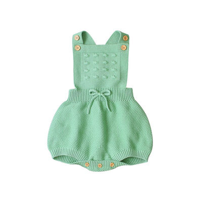 

Autumn Baby Clothes Girls Sleeveless Knitted Solid Print Rompers Kids Jumpsuit Baby Clothes