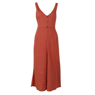 

Women Sexy V Neck Spaghetti Strap Jumpsuit Sleeveless Backless Wide Leg Overalls Rompers