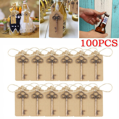 

3050100Pcs Bottle Opener Beer Opener Keychain with Paperboard Tag Card Wedding Souvenirs Party Supplies