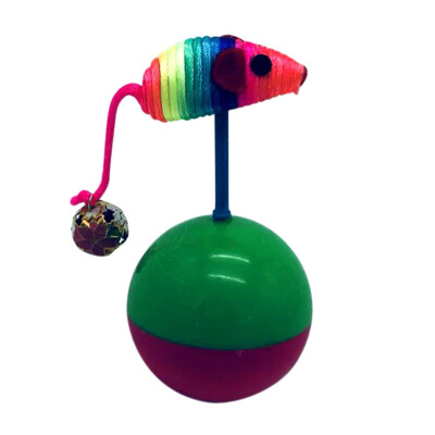 

Colorful Pet Cats Ball Tumbler Toy Plush Mouse pet Interactive toys with Bell