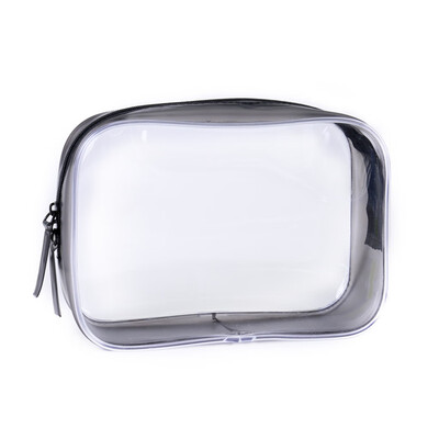 

Clear PVC Cosmetics Bag Zippered Toiletry Carry Pouch Portable Makeup Bag Bathroom Waterproof Organizer