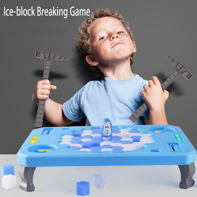 

YIWULAIce-block Breaking Game Penguin Table Game Building Blocks Puzzle Kids Baby Gift