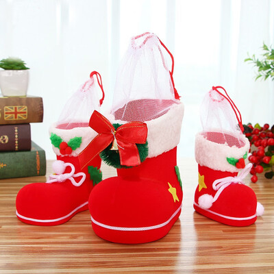 

NeillieN Christmas stockings Christmas flocking bootsChristmas decorations gift penholders candy giftsCreative candy boots