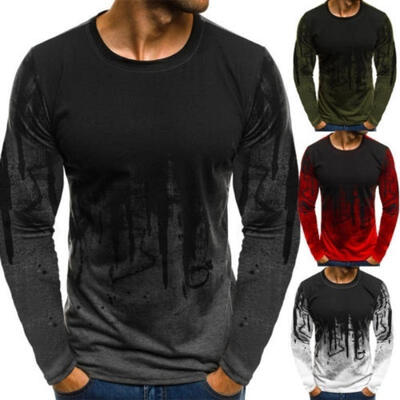 

Men´s Slim Fit O Neck Long Sleeve Muscle Tee Shirts Casual T-shirt Tops Blouse