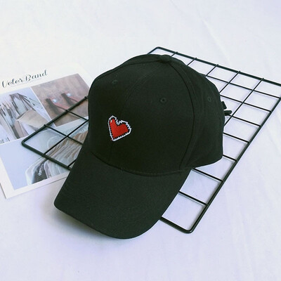 

Pink love baseball cap homecoming student sweet lovely girl soft sister high quality duck tongue hat chic Korean version hat