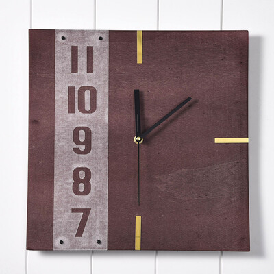 

Gobestart Unique Creative Design Wooden Square Wall Clock With Wood Grain