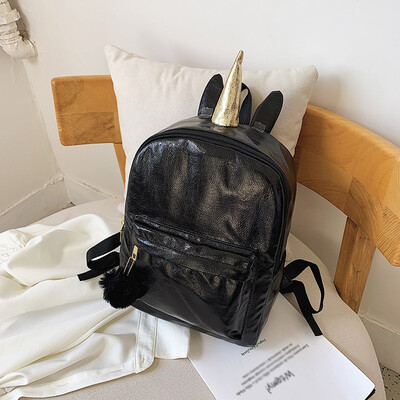 

Tailored Female Student Backpack Fashion Cute Bag Solid Color Large Capacity Backpack