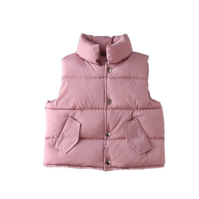 

Autumn Winter Baby Kids 1-10Y Boy Girl Polyester Cotton Vest Coat Letter Printed Light Cotton-Padded Down Sleeveless Vest Jacket