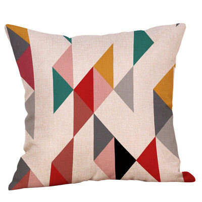 

JPGIF Geometric Printed Cotton Linen Throw Pillow Cases Sofa Cushion Cover Home Decor