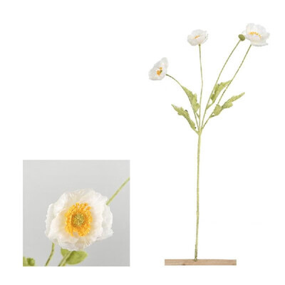 

Simulation poppy fake flowers floral wedding home decoration potted plants Orange