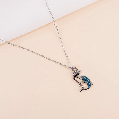 

Creative Ocean Series Good Luck Fishtail Necklace Cold Wind Clavicle Chain Fashion Novel Womens Necklace