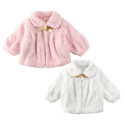 

Toddler Baby Winter Coat Cape Fluffy Warm Wool Jacket Kids Girl Cotton Outerwear