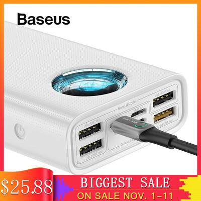 

Baseus PD30&USB30 20000mAh 18W Quick charge powerbank for MacBook digital display power bank for iphoneHuaweiSumsung