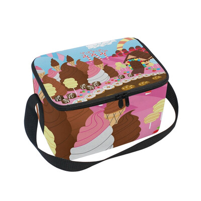 

ALAZA Lunch Box Insulated Lunch Bag Large Cooler Dessert House Tote Bag