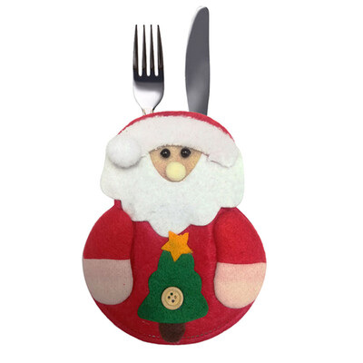 

Christmas Decoration Table Cutlery Suit Santa Claus Deer Snowman Knife Fork Set for Home Dinner
