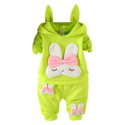 

Autumn Baby Long Sleeve Clothes Set Baby Girl Cute Rabbit Pattern Long Sleeve Suit Children Casual Clothing