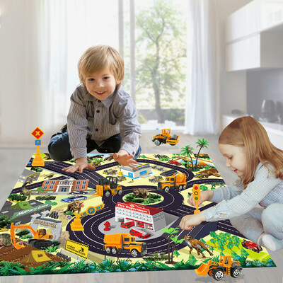 

Siaonvr Best Selling Alloy Engineering Car Model Road Sign Game Pad Toy 12 PCS