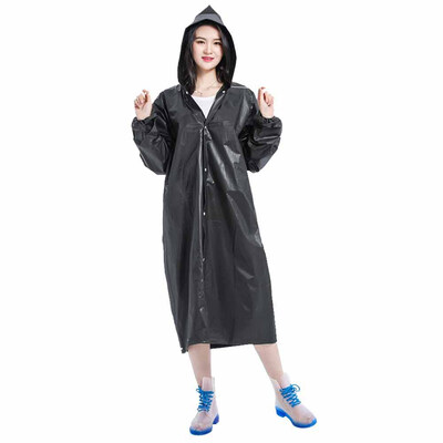 

Reusable Portable Raincoats for Adults EVA Travel Camping Walking Rain Jackets Breathable Rainwear with Hood Sleeves