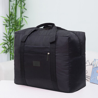 

Siaonvr Packable Travel Duffel Bag Waterproof Nylon Foldable Carry Package Versatile BK
