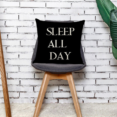 

〖Follure〗Home Cushion Cover Dance All Night Sleep All Day Throw Pillowcase Pillow Covers