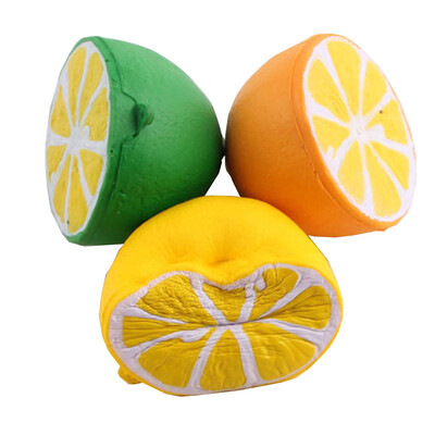 

Hot Squishy Jumbo Half Lemon Fruit Scented Super Slow Rising Keyring Kid Fun Toy