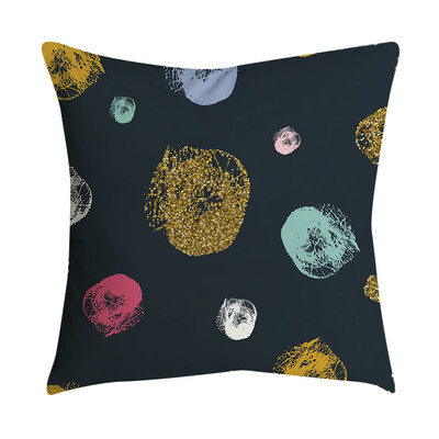 

〖Follure〗Pink small fresh printing square pillowcase home decoration car sofa 45X45cm