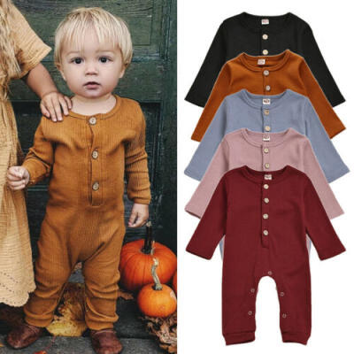 

Infant Baby Girl Boy Clothes Long Sleeve Knitted Romper Jumpsuit Overall Outfits