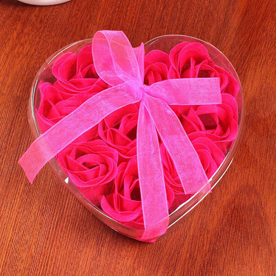 

〖Follure〗9Pcs Heart Scented Bath Body Petal Rose Flower Soap Wedding Decoration Gift Best
