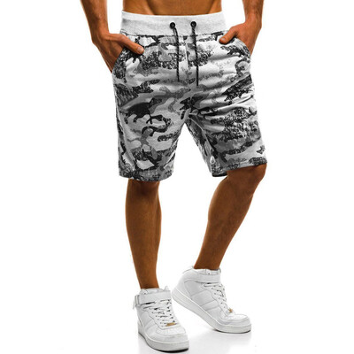

Tailored Men Spring Summer Camouflage Printed Drawstring Beach Surfing Running Short Pant