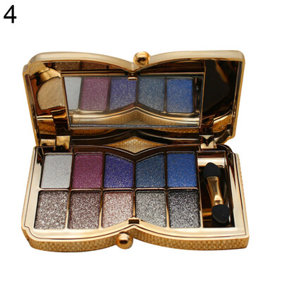 

10 Colors Brightening Eyeshadow Palette Smokey Shimmers Powder Smooth Makeup